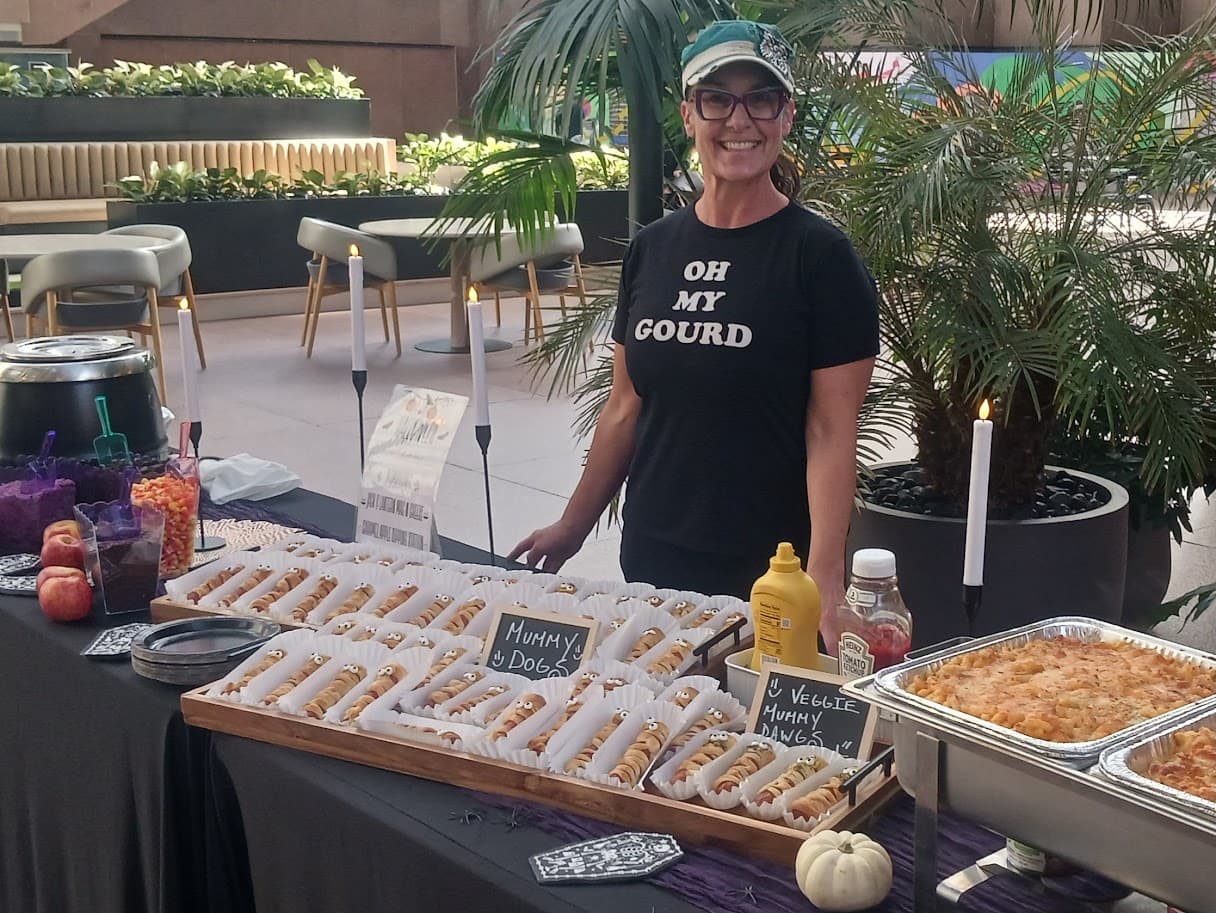 Halloween themed catering spread