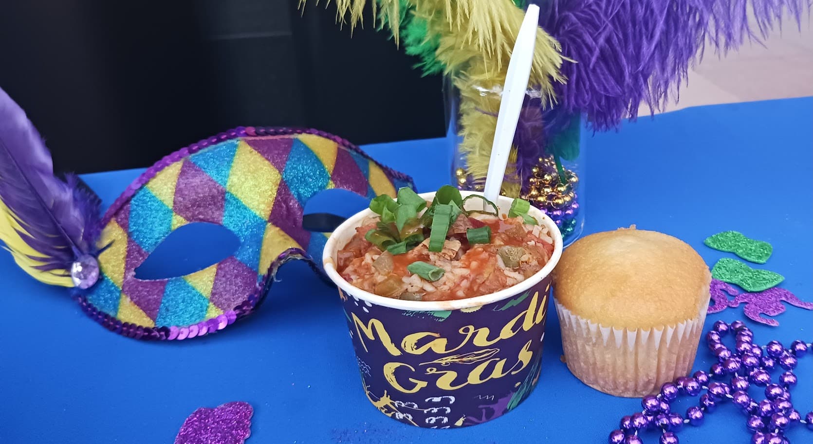 Mardi Gras themed catering
