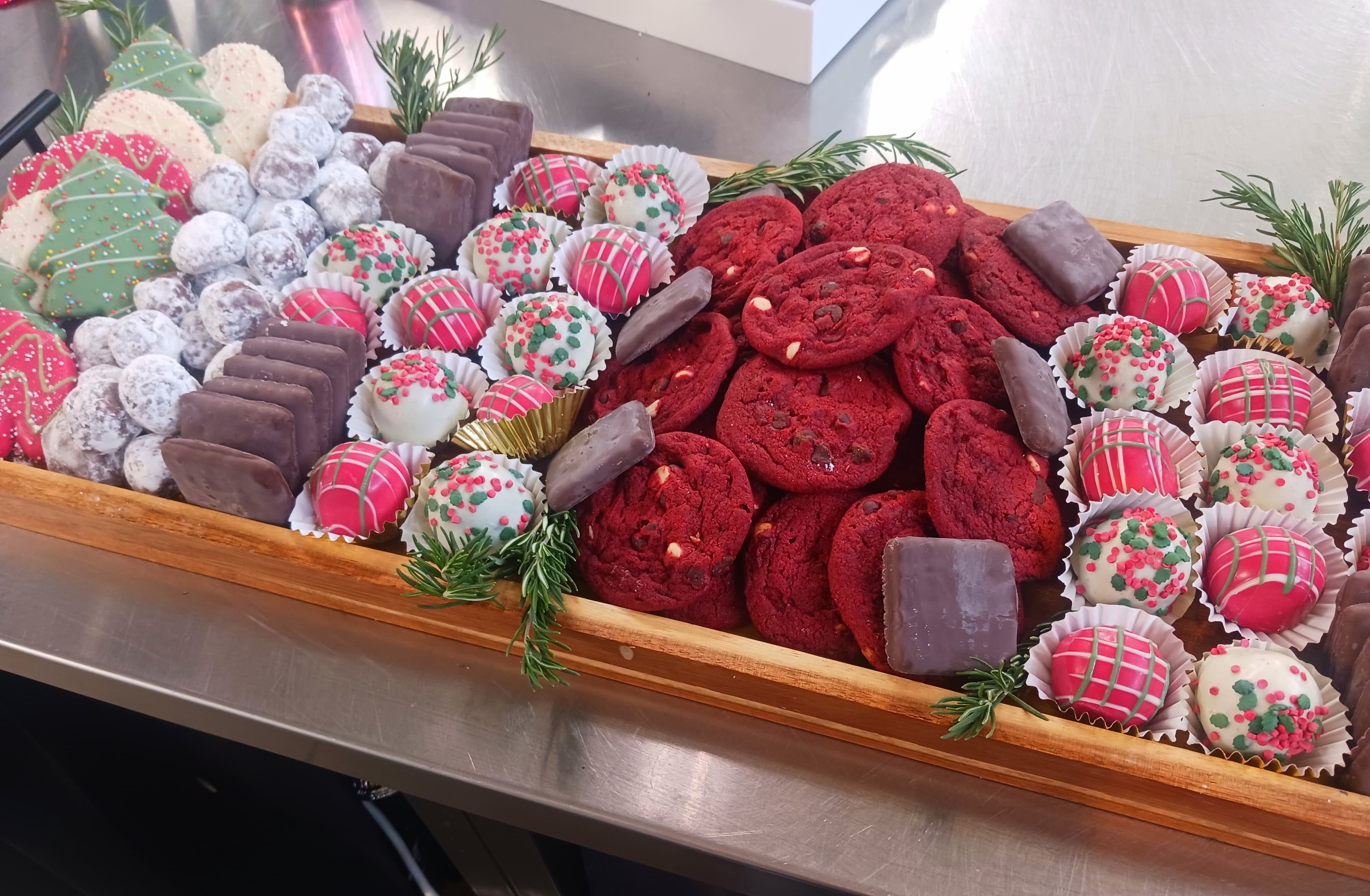Christmas dessert display